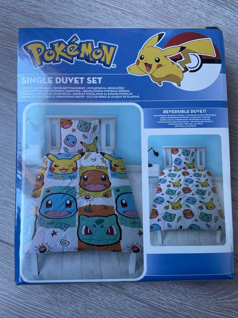 Pokémon dekbedovertrek nieuw, Overige kleuren, Jongetje of Meisje, Dekbedovertrek, Nieuw