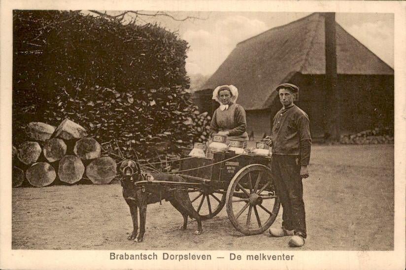 Brabants Dorpsleven - De Melkventer, Ophalen of Verzenden, 1920 tot 1940, Gelopen, Noord-Brabant