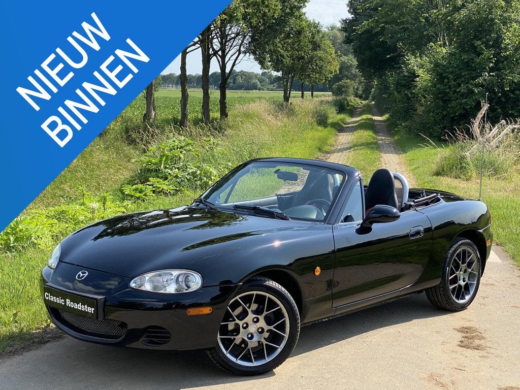 Mazda MX-5 NBFL 1.6i 110PK UNPLUGGED, LEDER, STOELVERWARMING, Auto's, Mazda, 13 km/l, Zwart, 4 cilinders, Cabriolet