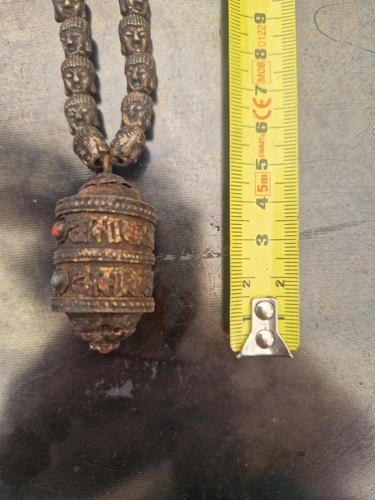 Gebedsrol aan ketting. Metalen kralen., Ophalen of Verzenden