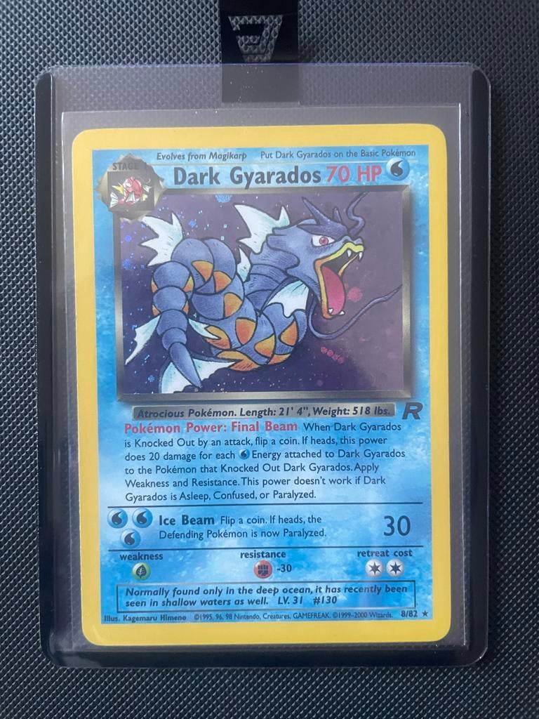 Dark Gyarados 8/82 Holo Rare - Team Rocket Pokémon Kaart, Hobby en Vrije tijd, Verzamelkaartspellen | Pokémon, Ophalen of Verzenden