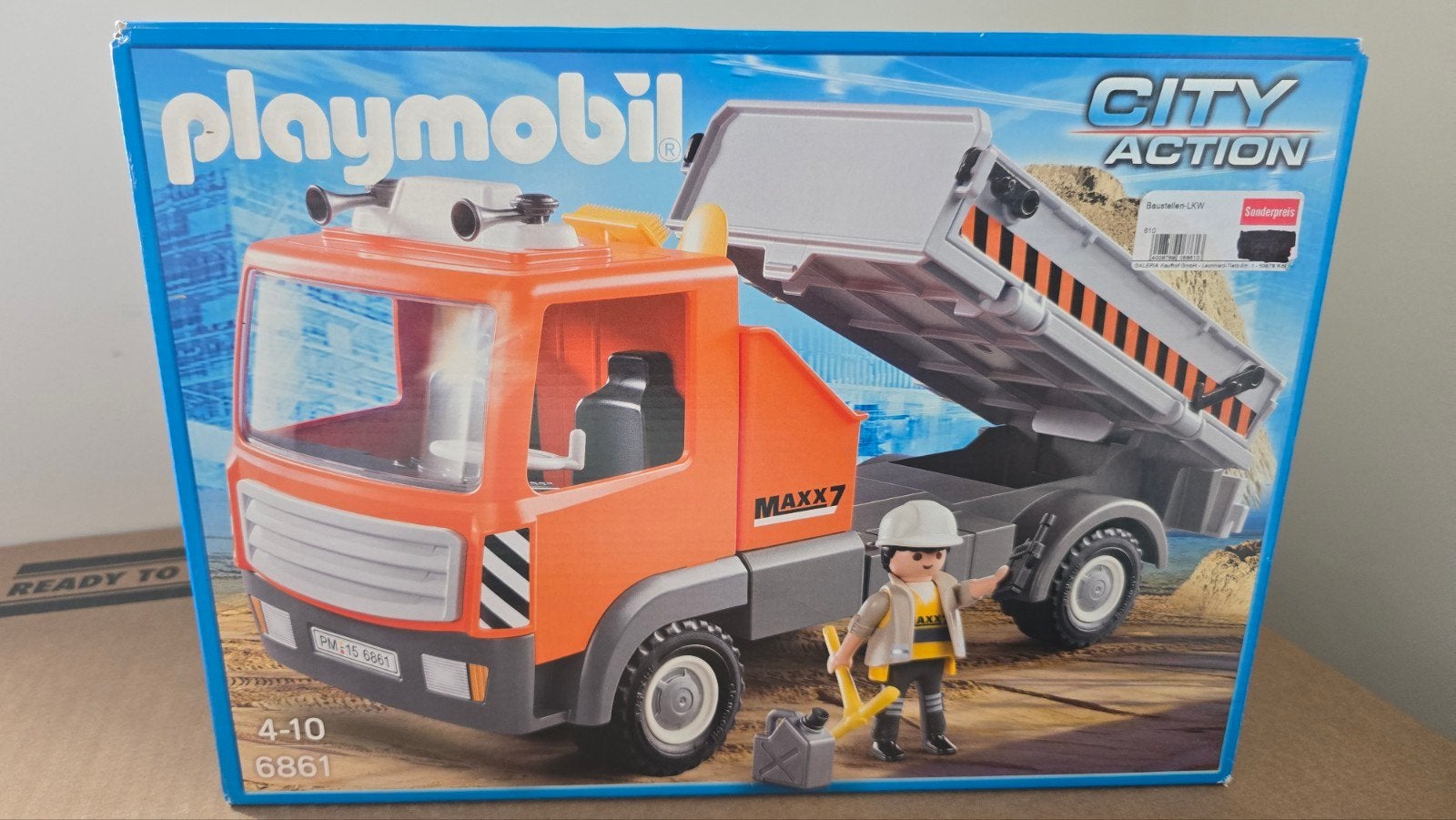 Playmobil 6861 Vrachtwagen met kieper nieuw in doos, Complete set, Voertuig, Nieuw, Ophalen of Verzenden