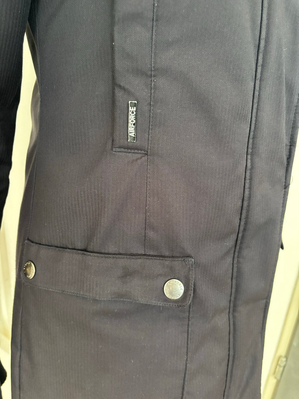 Air Force navy blauwe parka jas, maat XS, Ophalen of Verzenden, Zo goed als nieuw, Maat 34 (XS) of kleiner, Blauw