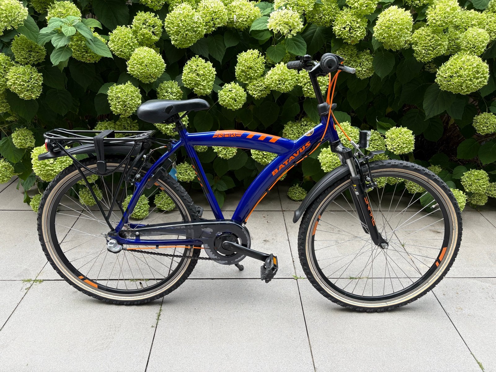 Batavus Snake kinderfiets - Blauw/Oranje 26 inch, Ophalen, Terugtraprem, Versnellingen, Batavus
