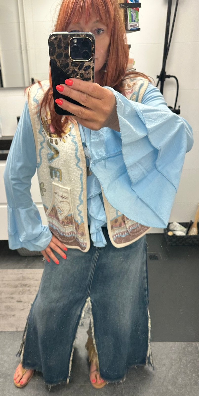 Prachtige ibiza boho hippie set kan wel tm ruime maat 42, Ophalen of Verzenden, Nieuw, Maat 42/44 (L), Blauw