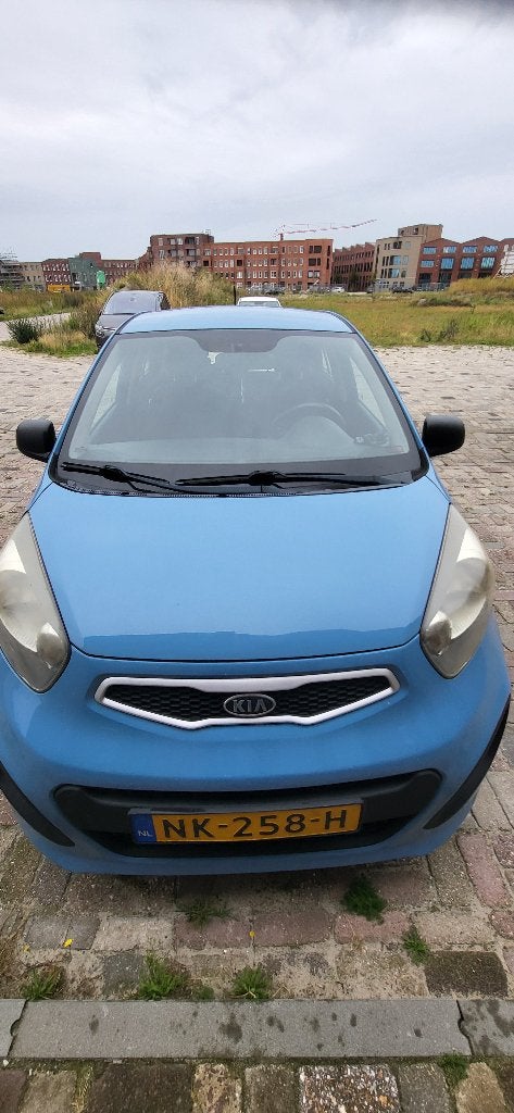 Kia Picanto 1.0 Cvvt 5-DRS 2011 Blauw nieuwe apk, Auto's, Voorwielaandrijving, Airbags, Stof, 24 km/l