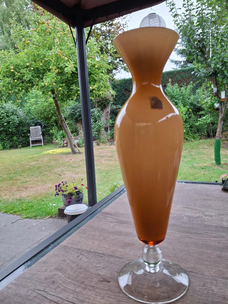 Italiaanse OPALINE VAAS. Helemaal puntgaaf., Ophalen of Verzenden