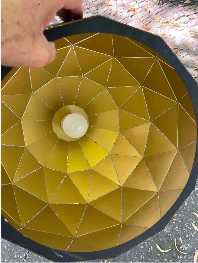 Hanglamp Geometrische Kaleidoscoop metaal, Ophalen, Gebruikt, E27 (groot), Metaal