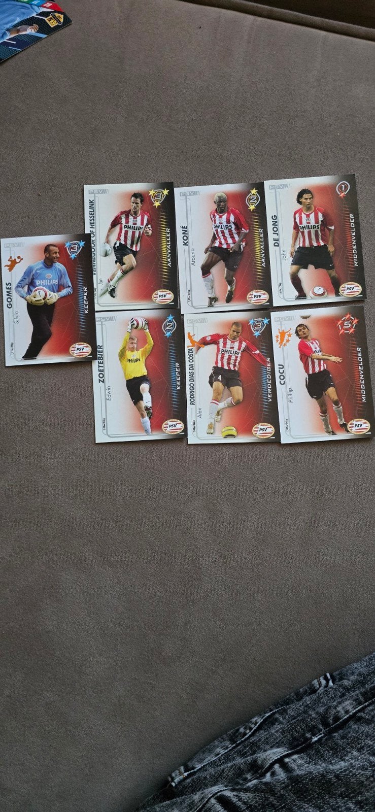 PSV Voetbalplaatjes - Collectie van 7, Ophalen of Verzenden, Gebruikt, PSV, Spelerskaart