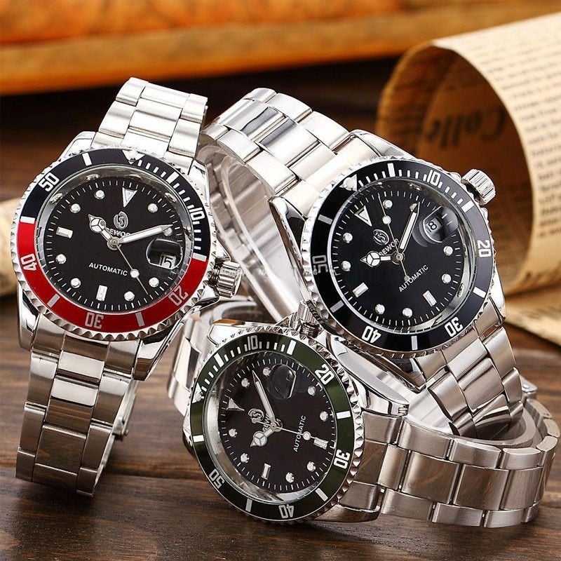 Sewor heren duikhorloge / mannen duik horloge stalen duiker, Overige merken, Staal, Staal, Verzenden
