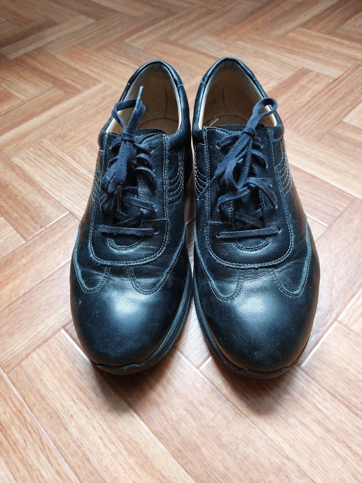 Zwarte veterschoenen Durea 6,5, Ophalen of Verzenden, Gedragen, Zwart