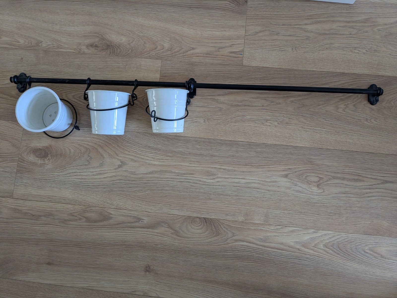 IKEA Hultarp keukenstang met 4 haken, 3 ringen en 3 potjes, Ophalen, Gebruikt, IKEA, Zwart