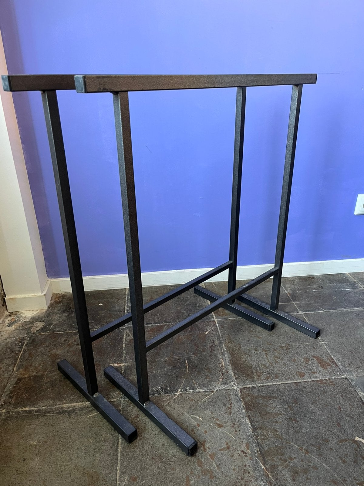 Metaal klapschraag schraag tafelpoten zwart, Ophalen, Tafelpoot, Minder dan 50 cm, 50 tot 100 cm