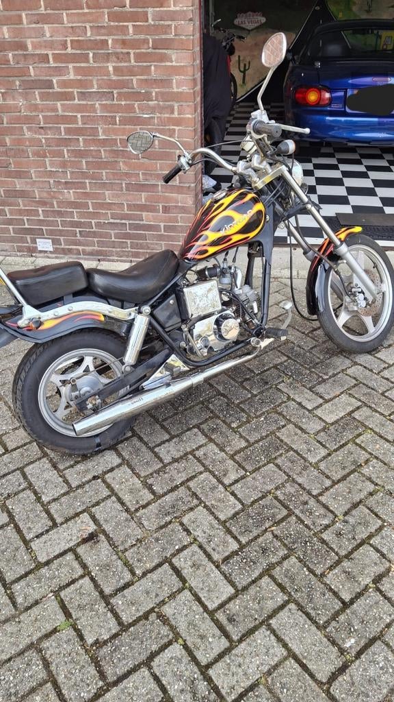 Kinroad XT500 Chopper Brommer 4T - Honda blok - Opknapper, Ophalen, Gebruikt, Maximaal 45 km/u, Overige modellen