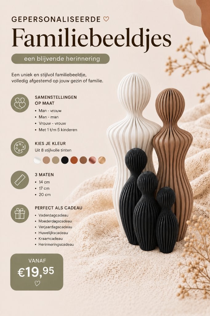 Familiebeeldje | Vanaf €19,95, Ophalen, Nieuw, Meerkleurig, Kunststof