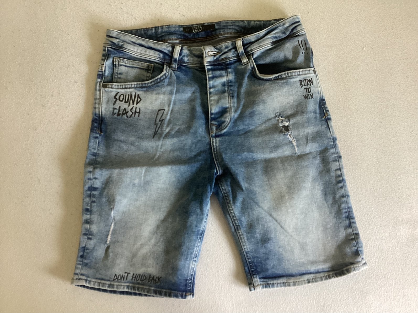 Korte jeans maat M, Ophalen of Verzenden, Zo goed als nieuw, Blauw, Overige jeansmaten