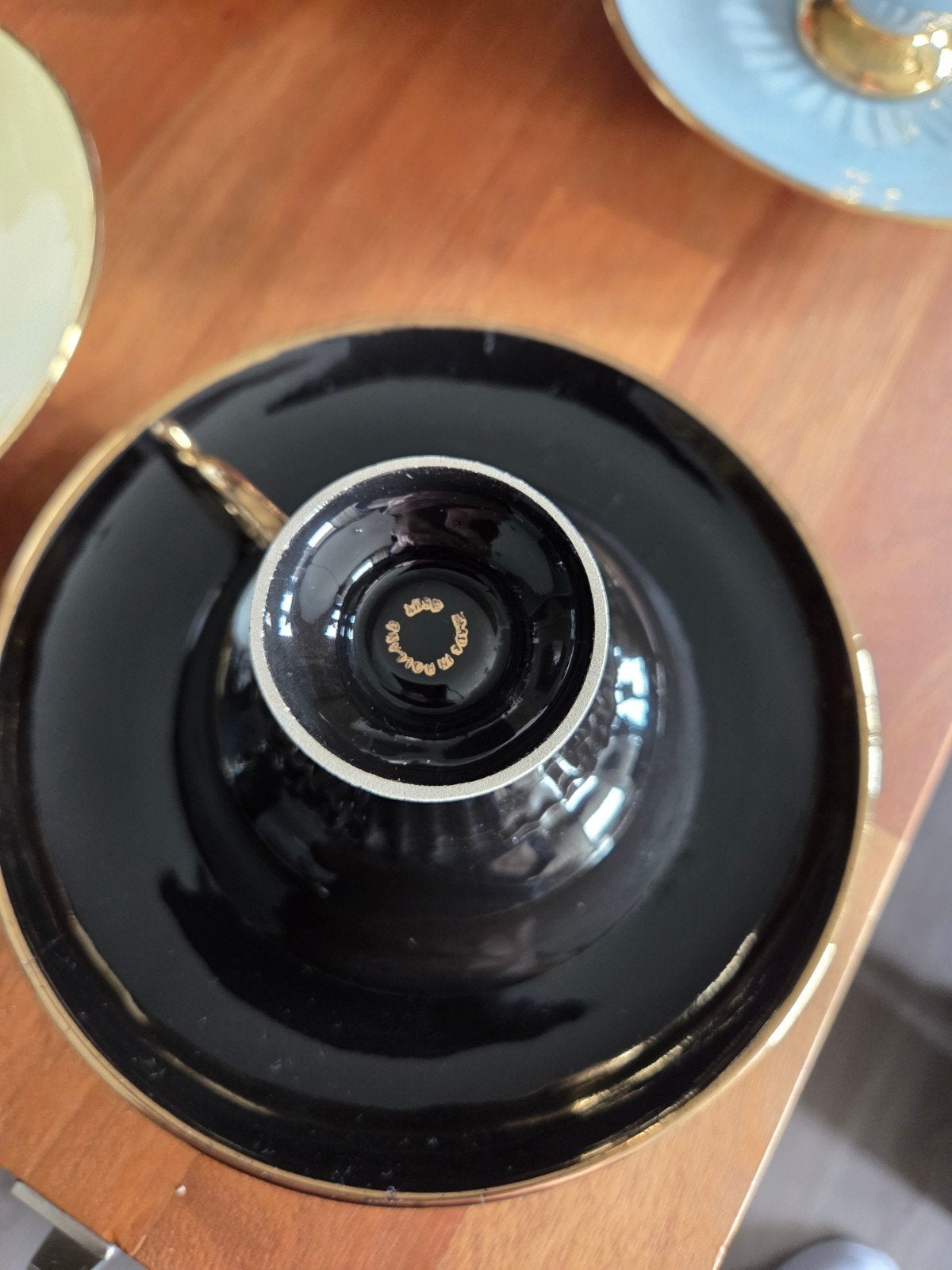 Set van 6 kleurrijke koffiekopjes met schotels, Ophalen
