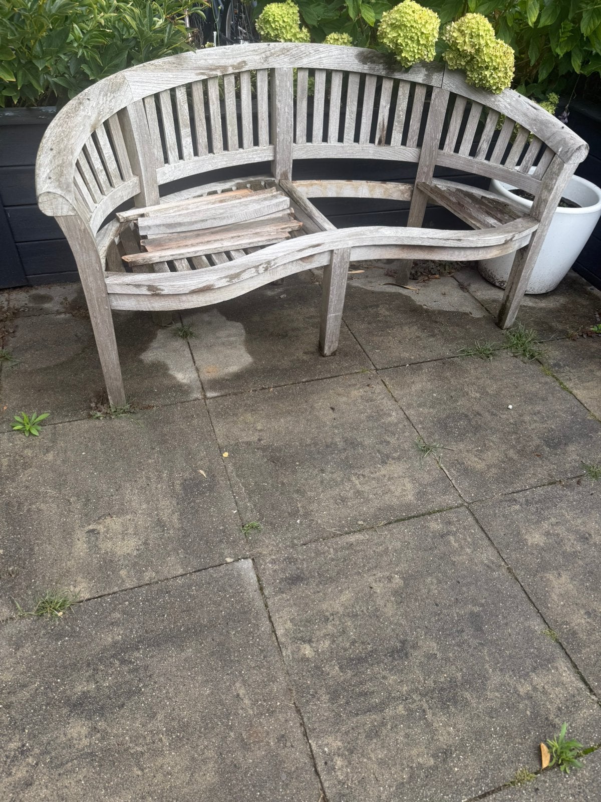 gratis teak hout tuinbank, Gebruikt, Teakhout, Bank, Ophalen