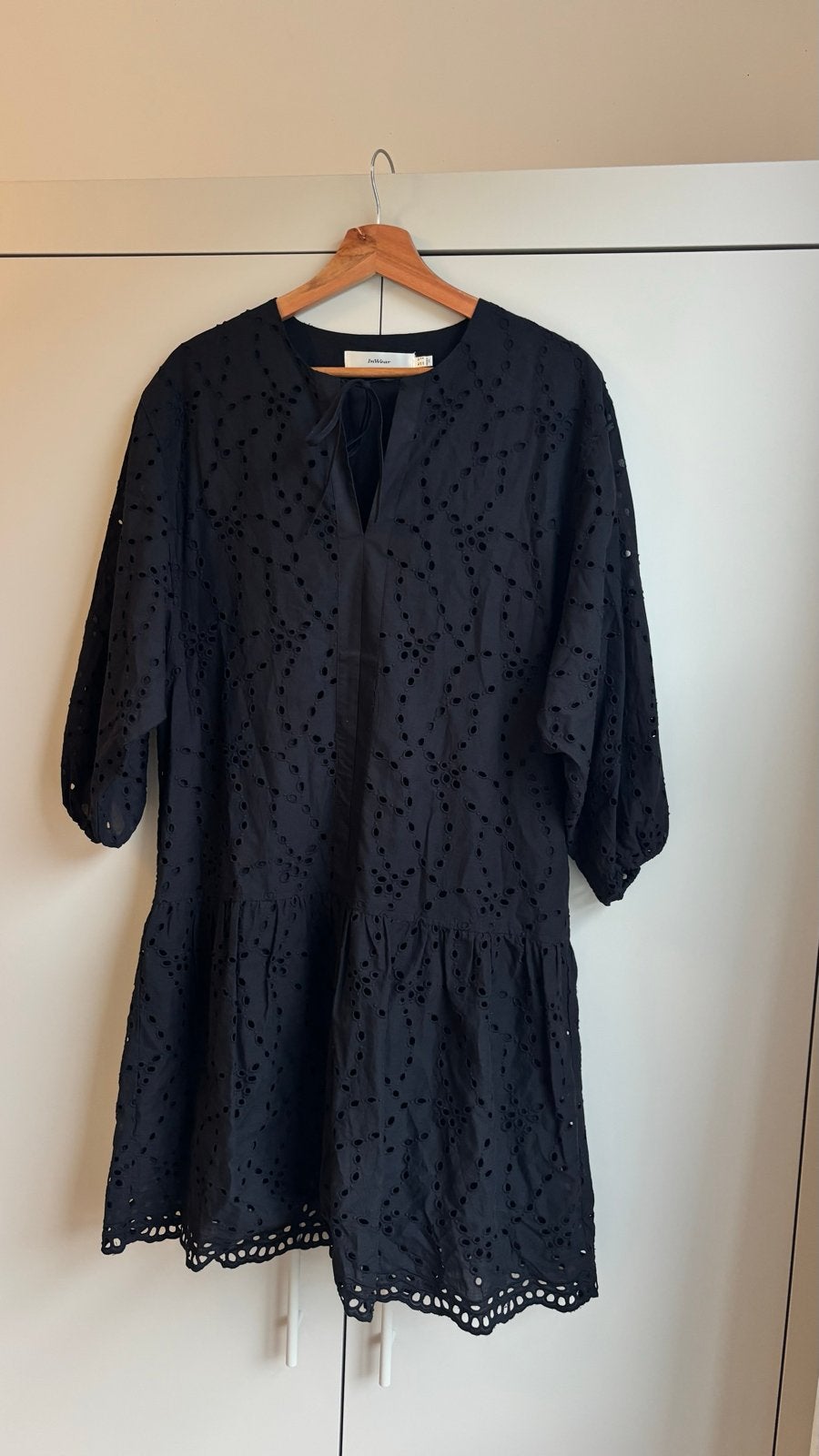 InWear Kanten Zomer Jurk Zwart - Maat S, Zwart, Ophalen of Verzenden, Zo goed als nieuw, Maat 36 (S)
