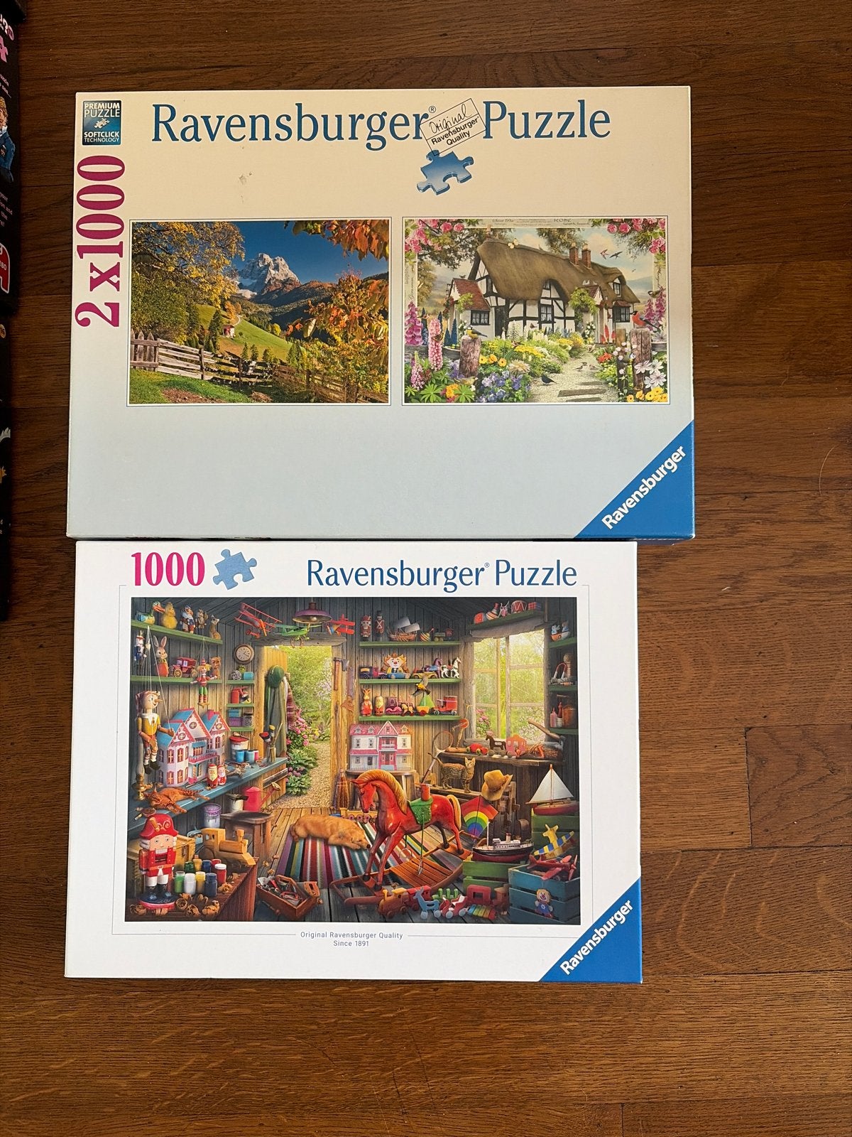 Ravensburger Puzzels: 2x1000 en 1000 stukjes, Ophalen, 500 t/m 1500 stukjes, Gebruikt, Legpuzzel