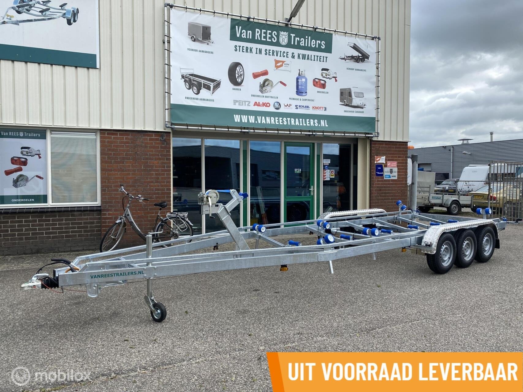 3-assige 8.4m boottrailer NIEUW, Watersport en Boten, Boottrailers, Nieuw, Overige typen, Geremd