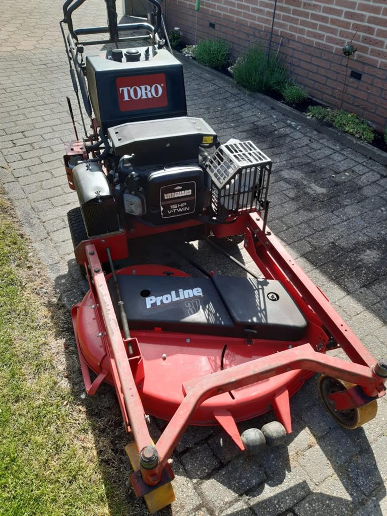 Toro Proline 37" loopgrasmaaier, Tuin en Terras, Grasmaaiers, Gebruikt, Benzine-grasmaaier, 50 cm of meer, Cirkelmaaier, Elektrische starter
