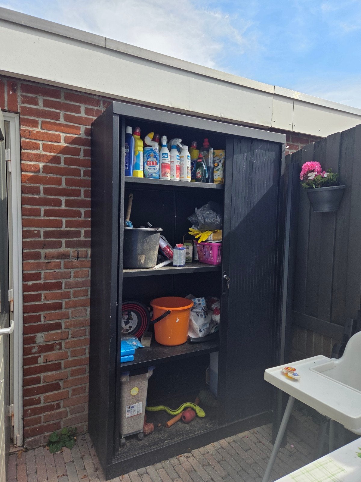 zwart kast, Ophalen of Verzenden, Gebruikt, Metaal, Overige typen