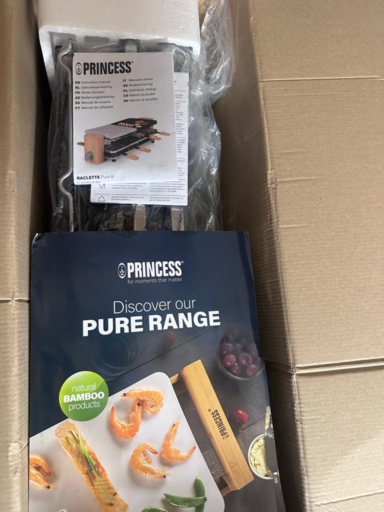 Nieuwe Princess Raclette Pure 8 - Ongebruikt in doos, ., Ophalen of Verzenden, Zo goed als nieuw, .
