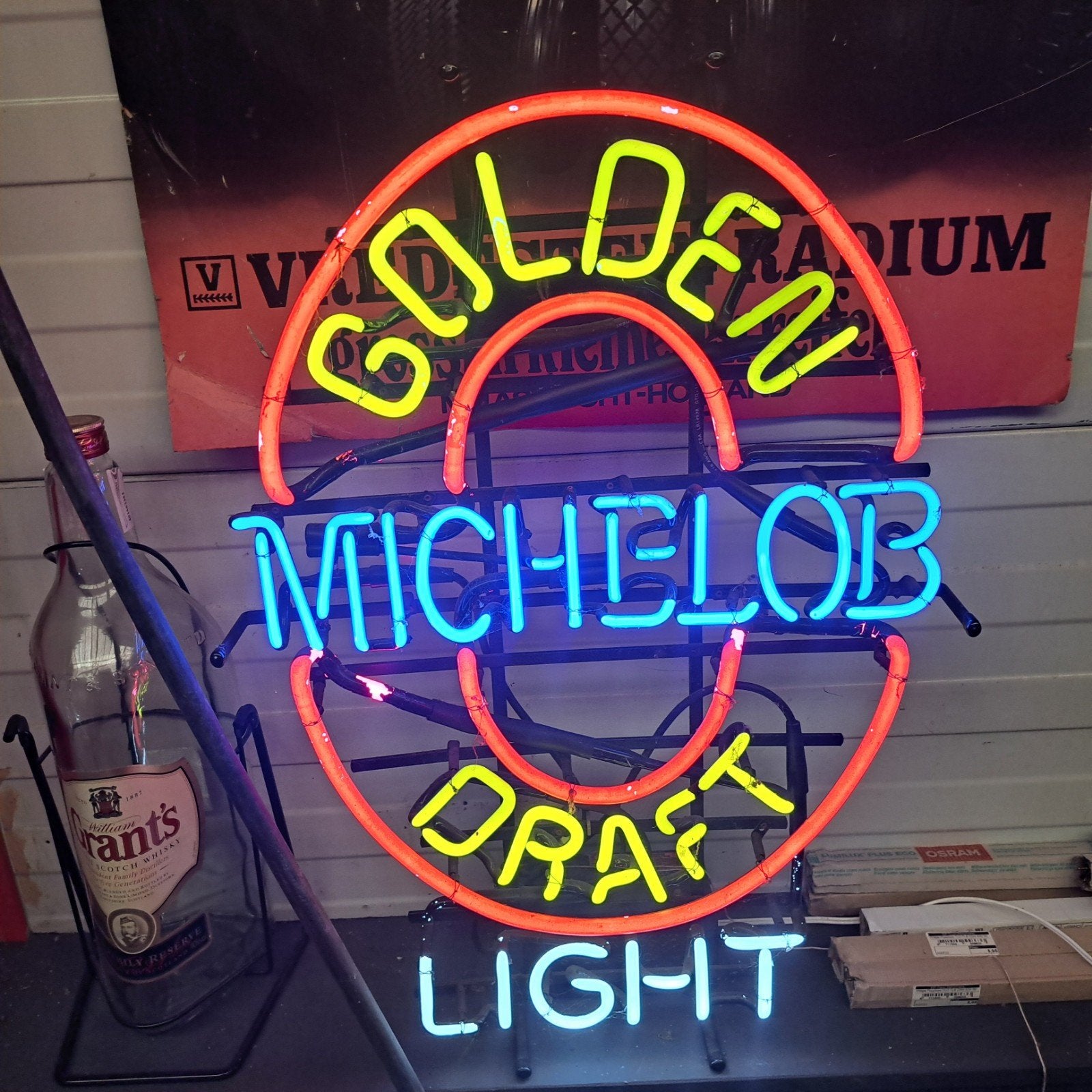 Michelob golden Draft beer Neon Usa, Ophalen, Gebruikt, Lichtbak of (neon) lamp