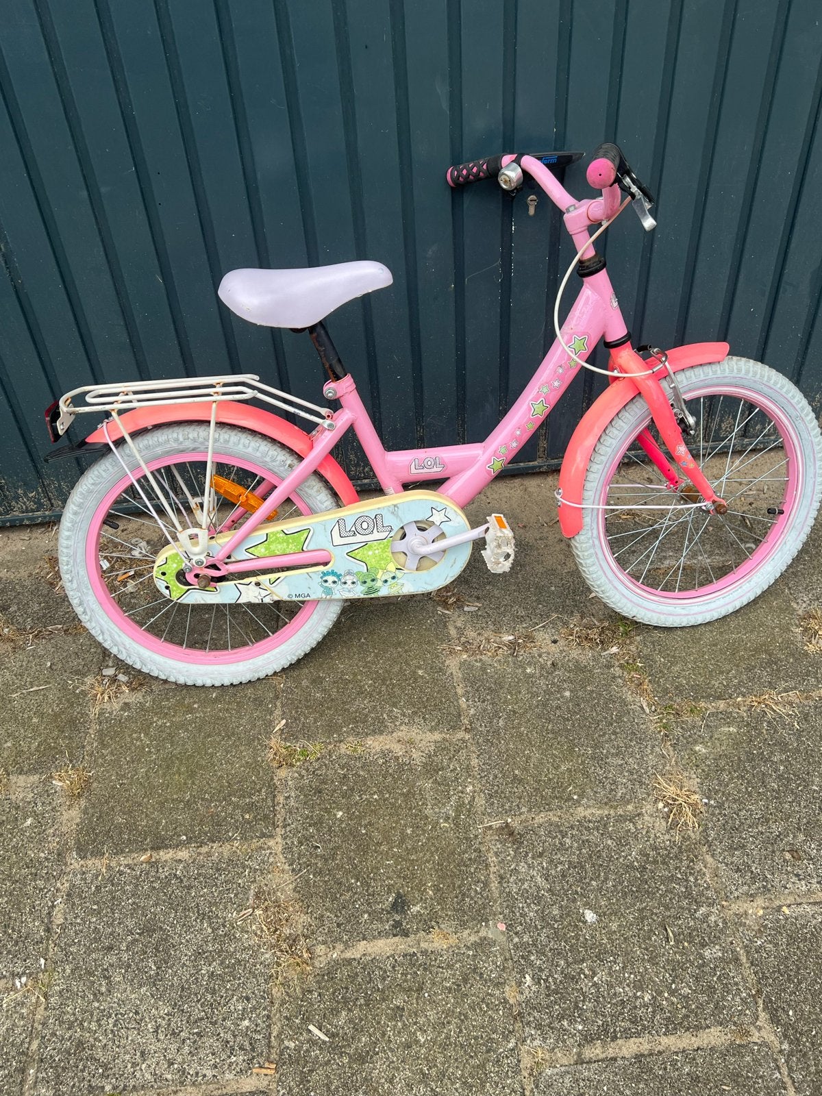 Lol Roze kinderfiets 18 inch werkt perfect, Fietsen en Brommers, Fietsen | Kinderfietsjes, Ophalen, Terugtraprem, Zijwieltjes