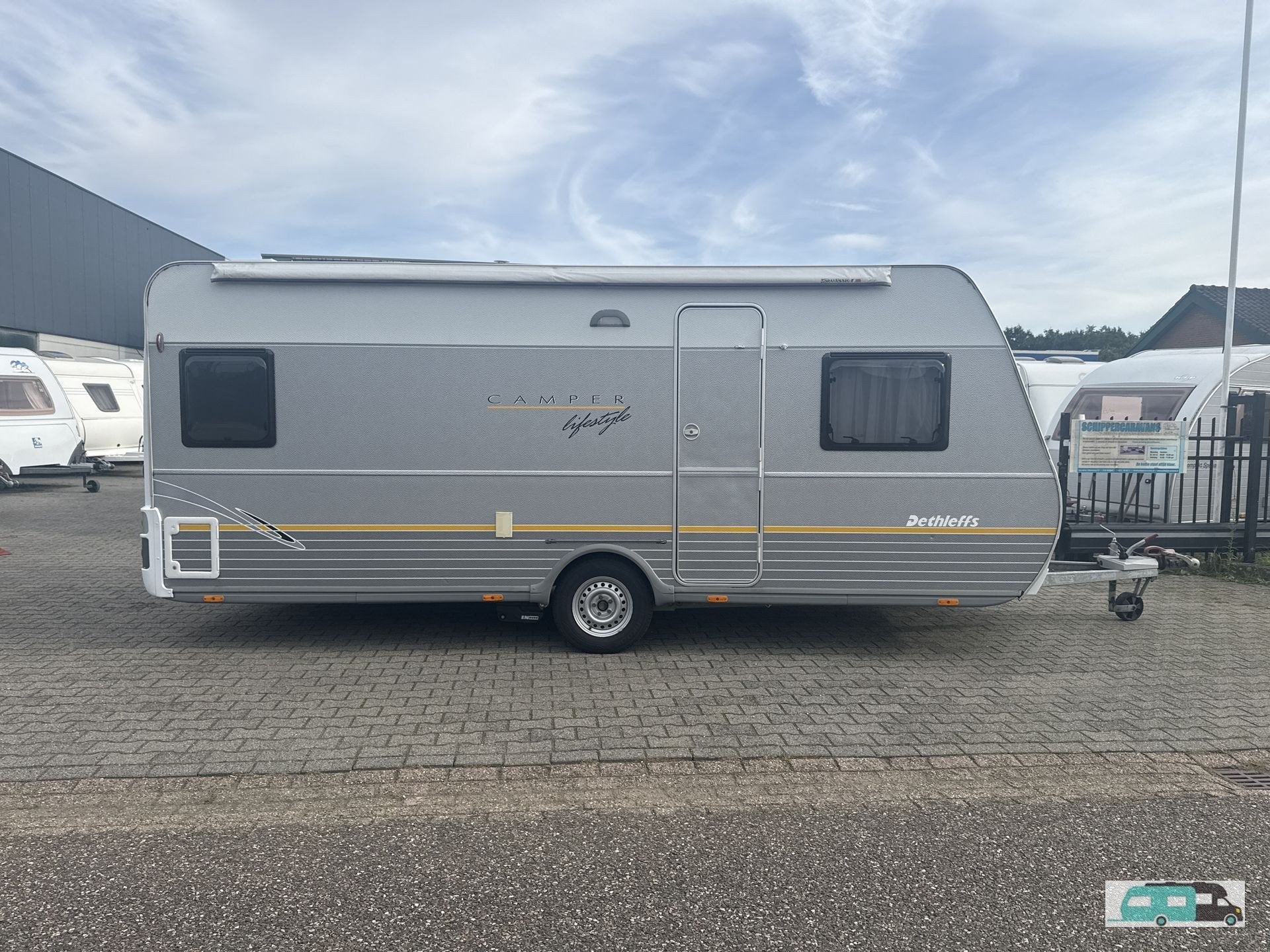 Dethleffs camper Lifestyle 510 DB vol optie's (bj 2009), 7 tot 8 meter, Bedrijf, Dethleffs, Luifel