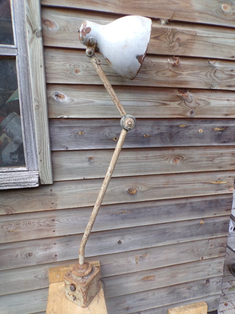 Vintage bankwerk lamp, Gebruikt, Meerkleurig, Vintage, Metaal