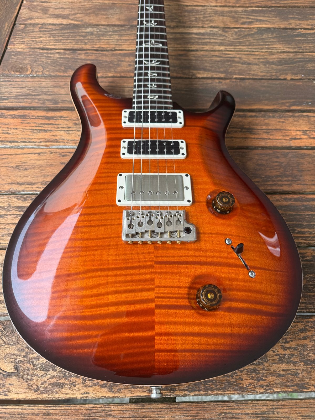 PRS Studio 2011 Orange Tiger Burst 10 Top, Ophalen, Zo goed als nieuw, Solid body, Paul Reed Smith