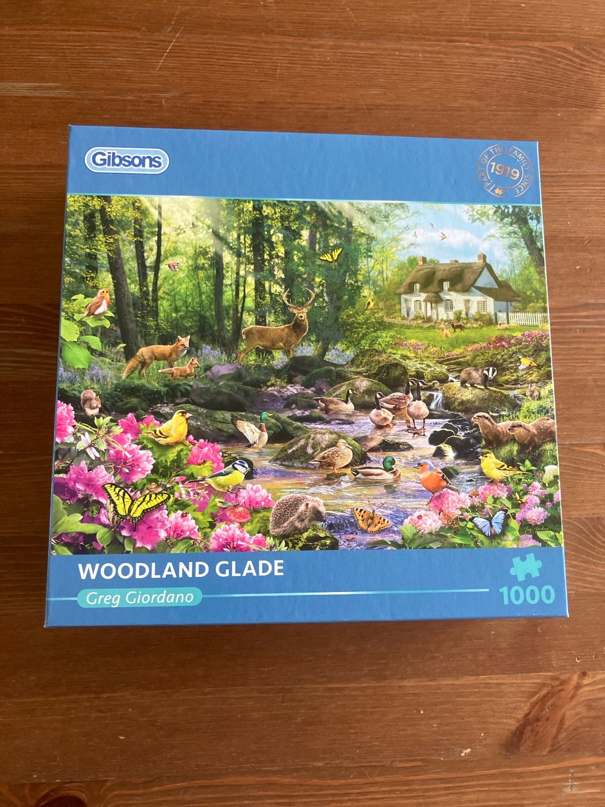 GIBSONS Legpuzzel Woodland Glade 1000 stukjes, Ophalen, 500 t/m 1500 stukjes, Zo goed als nieuw, Legpuzzel