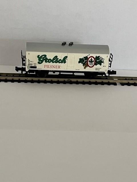 Minitrix Grolsch koelwagen 13810, Gelijkstroom, Trix, Wagon, Ophalen of Verzenden