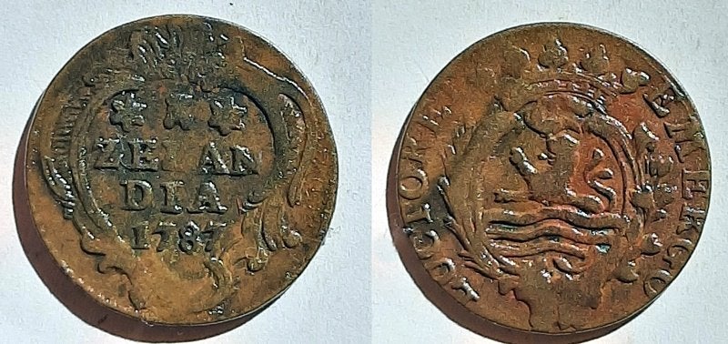 Zeeland duit 1787, Postzegels en Munten, Munten | Nederland, Verzenden, Vóór koninkrijk, Overige waardes