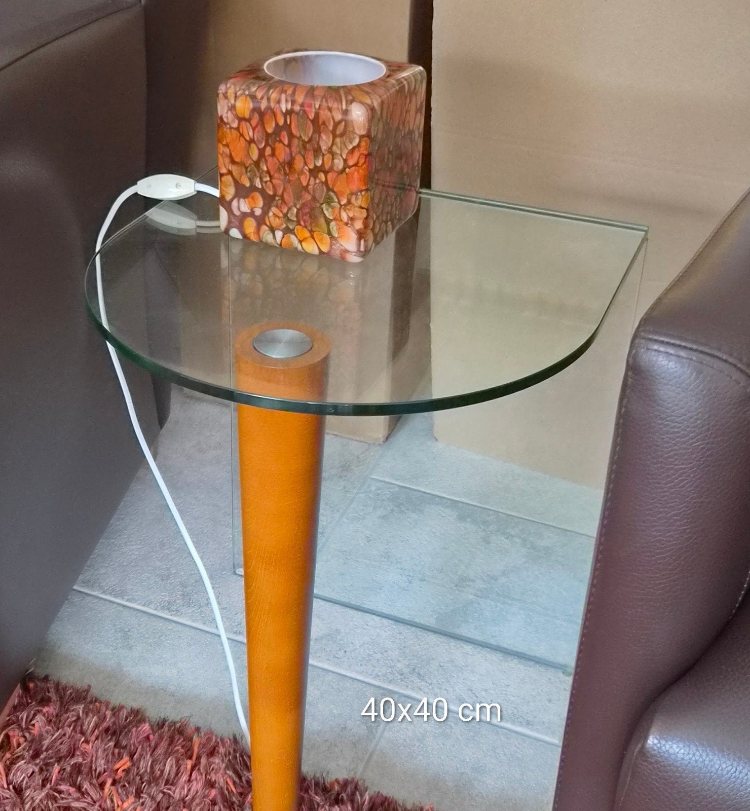Glazen tafeltje, Huis en Inrichting, Ophalen, Glas, Minder dan 55 cm, 45 tot 60 cm