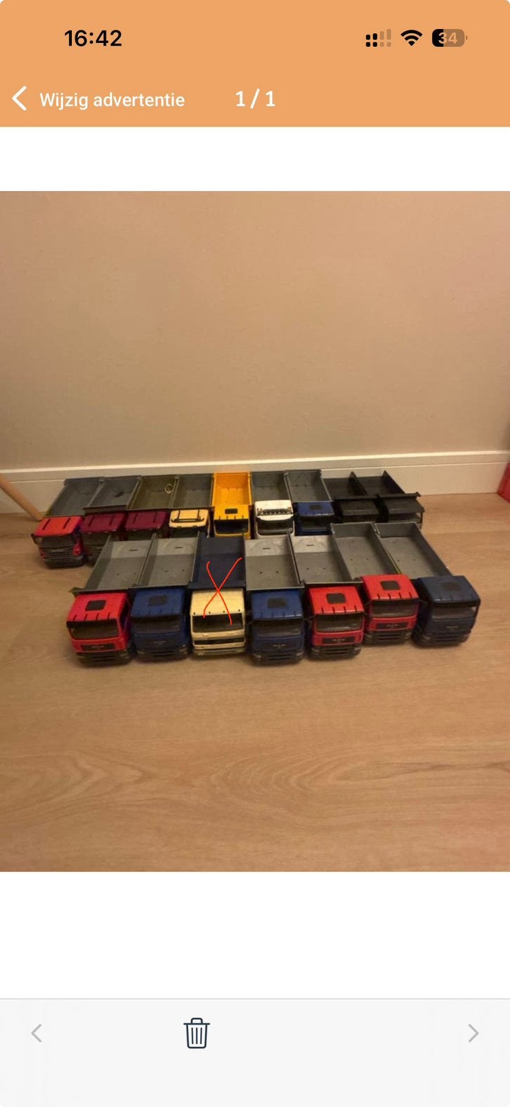 13x Emek 6x4 kipper vrachtwagens - diverse kleuren, Ophalen of Verzenden, Zo goed als nieuw, Bus of Vrachtwagen, Overige merken