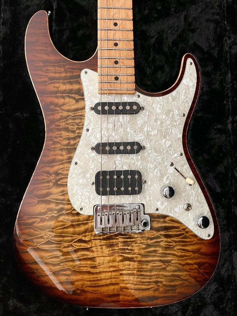 2012 Tom Anderson Drop Top Classic Tiger Eye Burst, Ophalen, Gebruikt, Solid body, Overige merken