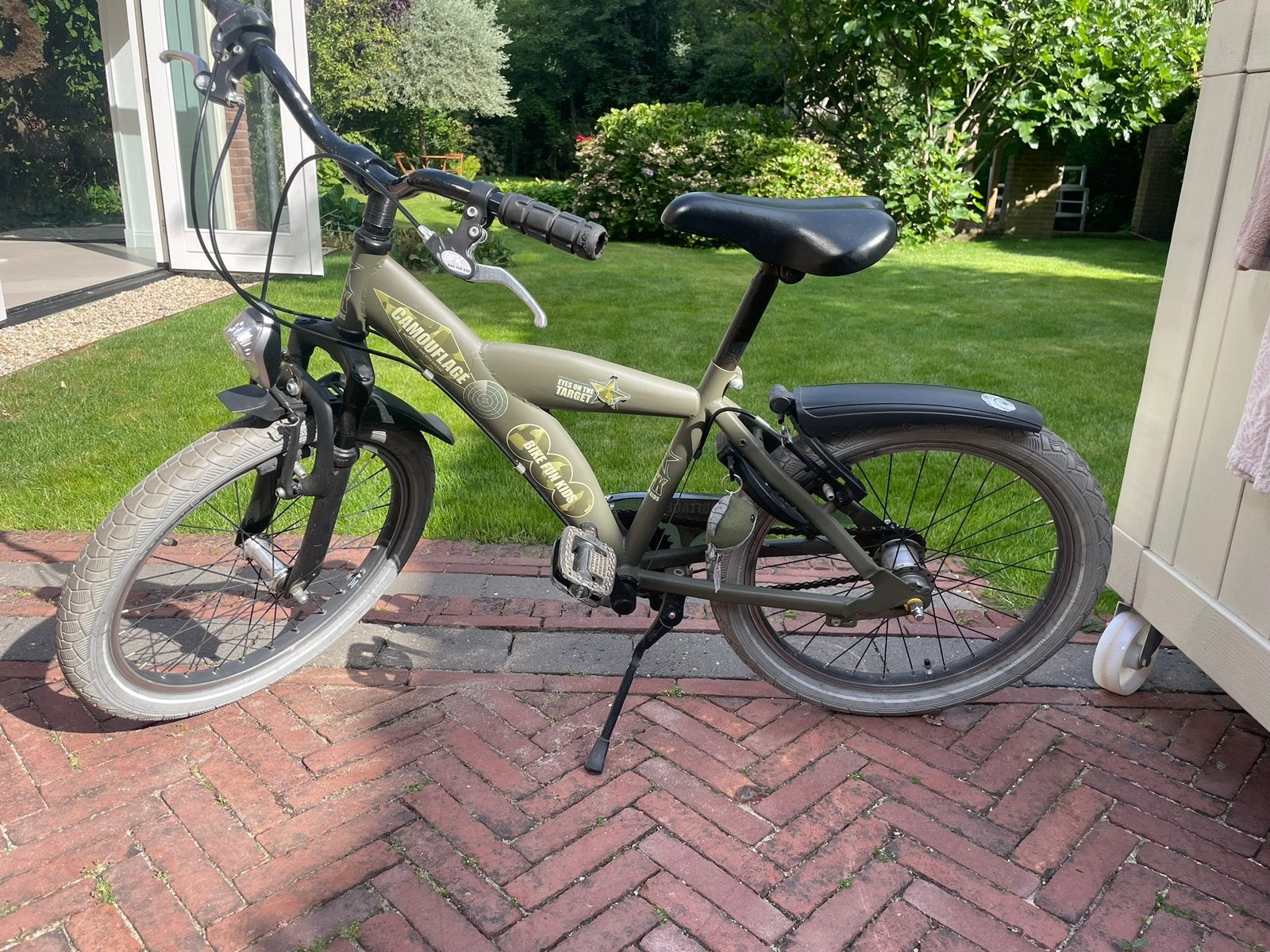 Bike Fun Kinderfiets 20inch Camouflage groen, Ophalen, Gebruikt, 20 inch of meer