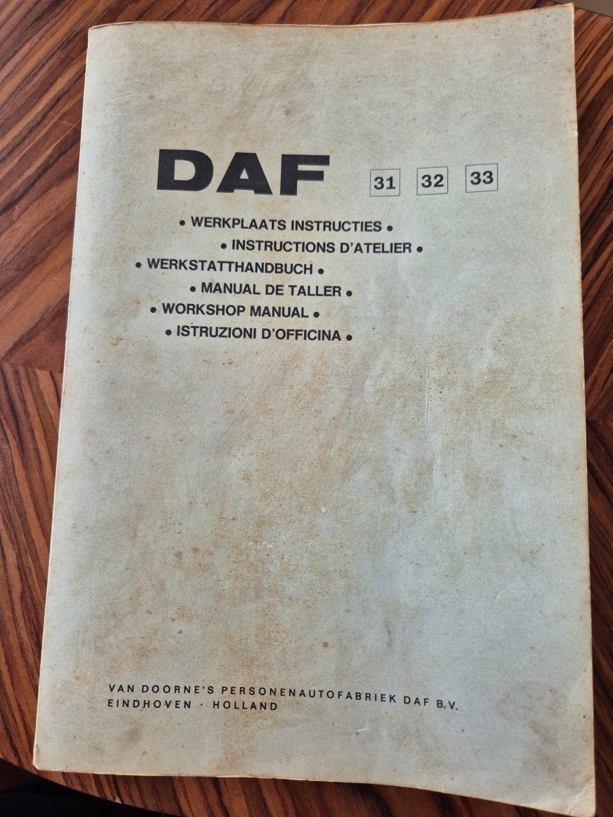 Daf 31 32 33 werkplaats instructies, Boeken, Ophalen of Verzenden, Gelezen, Overige merken