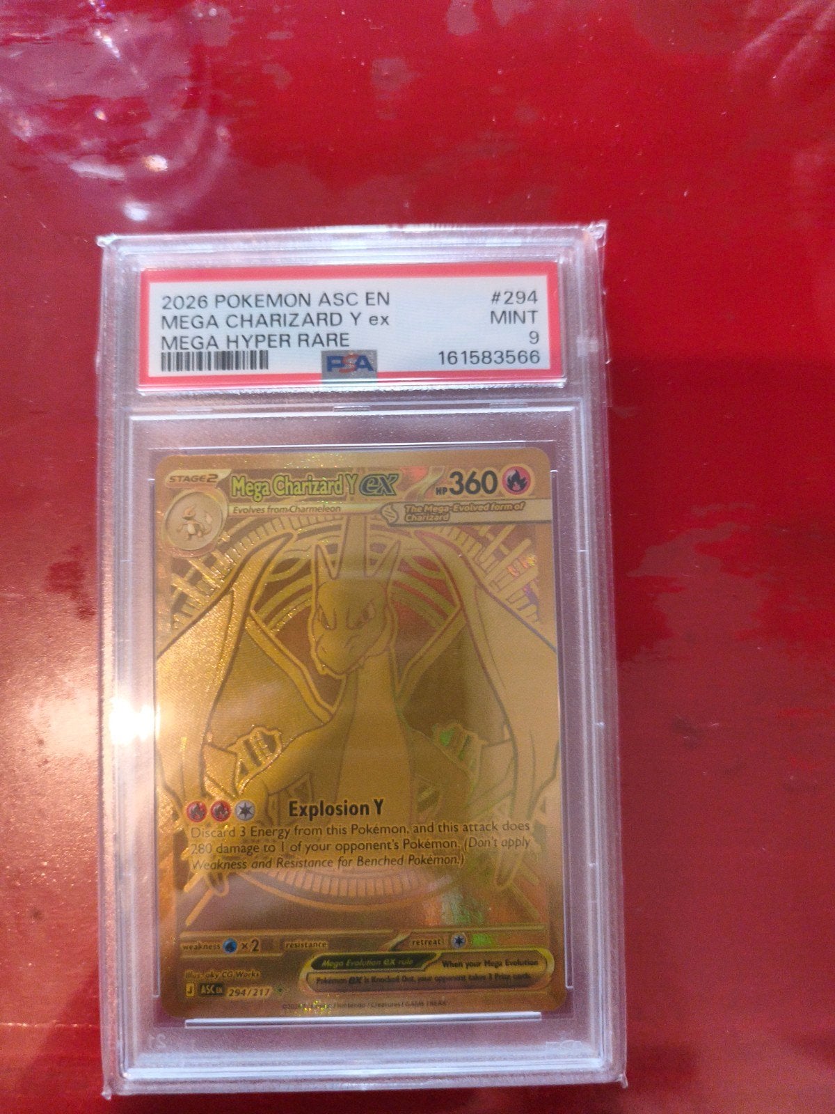 Mega Charizard Y EX Mega Hyper Rare PSA 9, Ophalen of Verzenden
