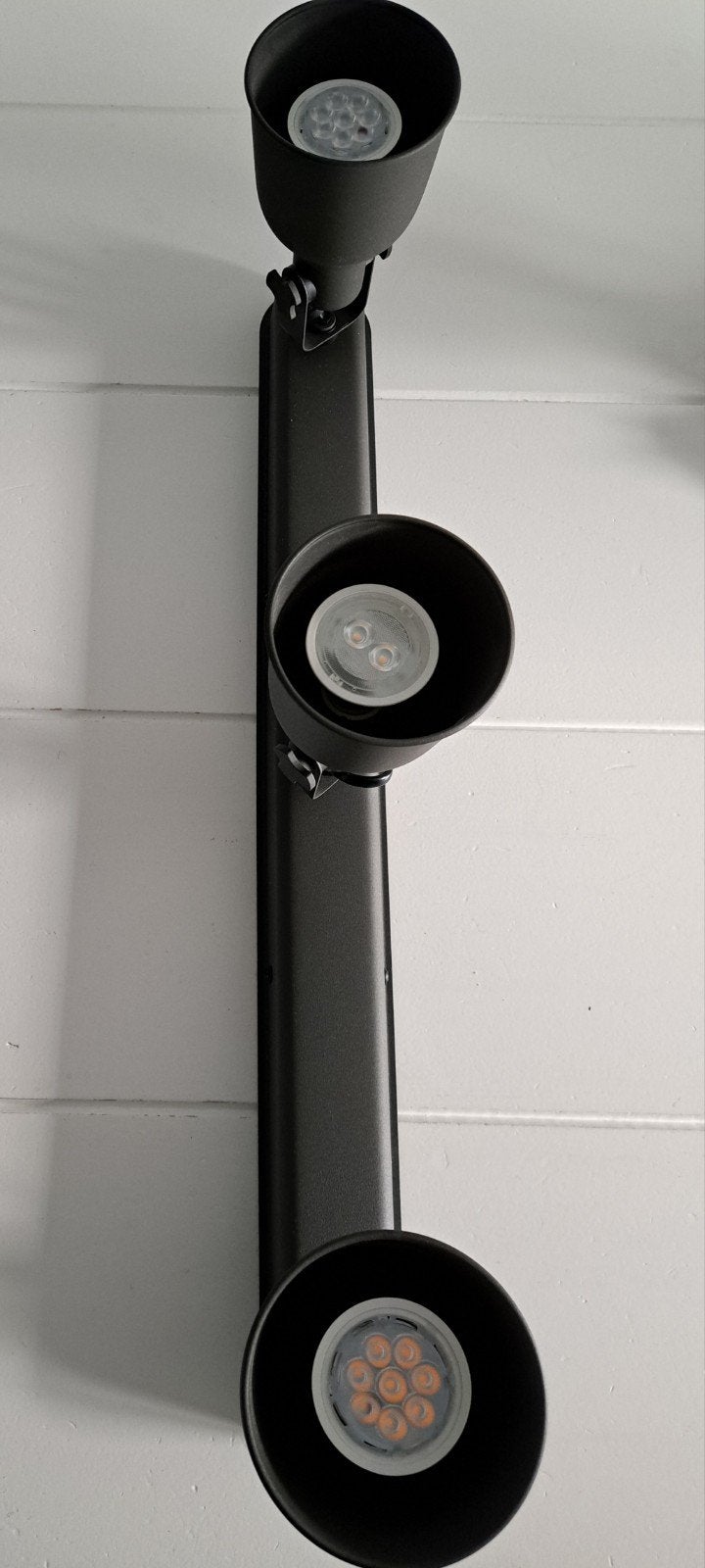 Zwarte railspot met 3 LED spots, Huis en Inrichting, Lampen | Spots, Ophalen of Verzenden, LED, Metaal, Railspot