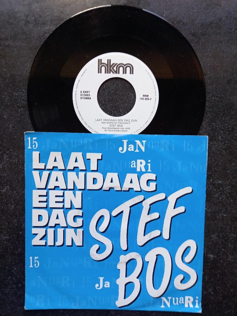 Stef Bos - Laat Vandaag Een Dag Zijn 1991, Gebruikt, 7 inch, Single, Ophalen of Verzenden