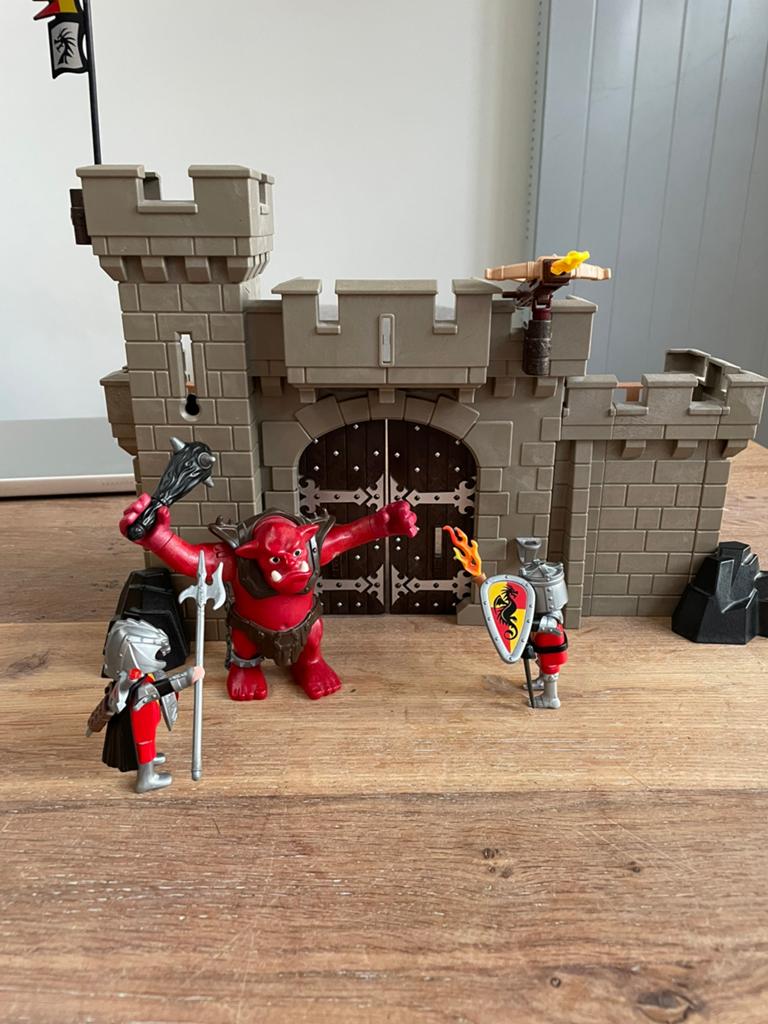 Ridderkasteelpoort met trol, Playmobil 5670, Ophalen of Verzenden, Gebruikt
