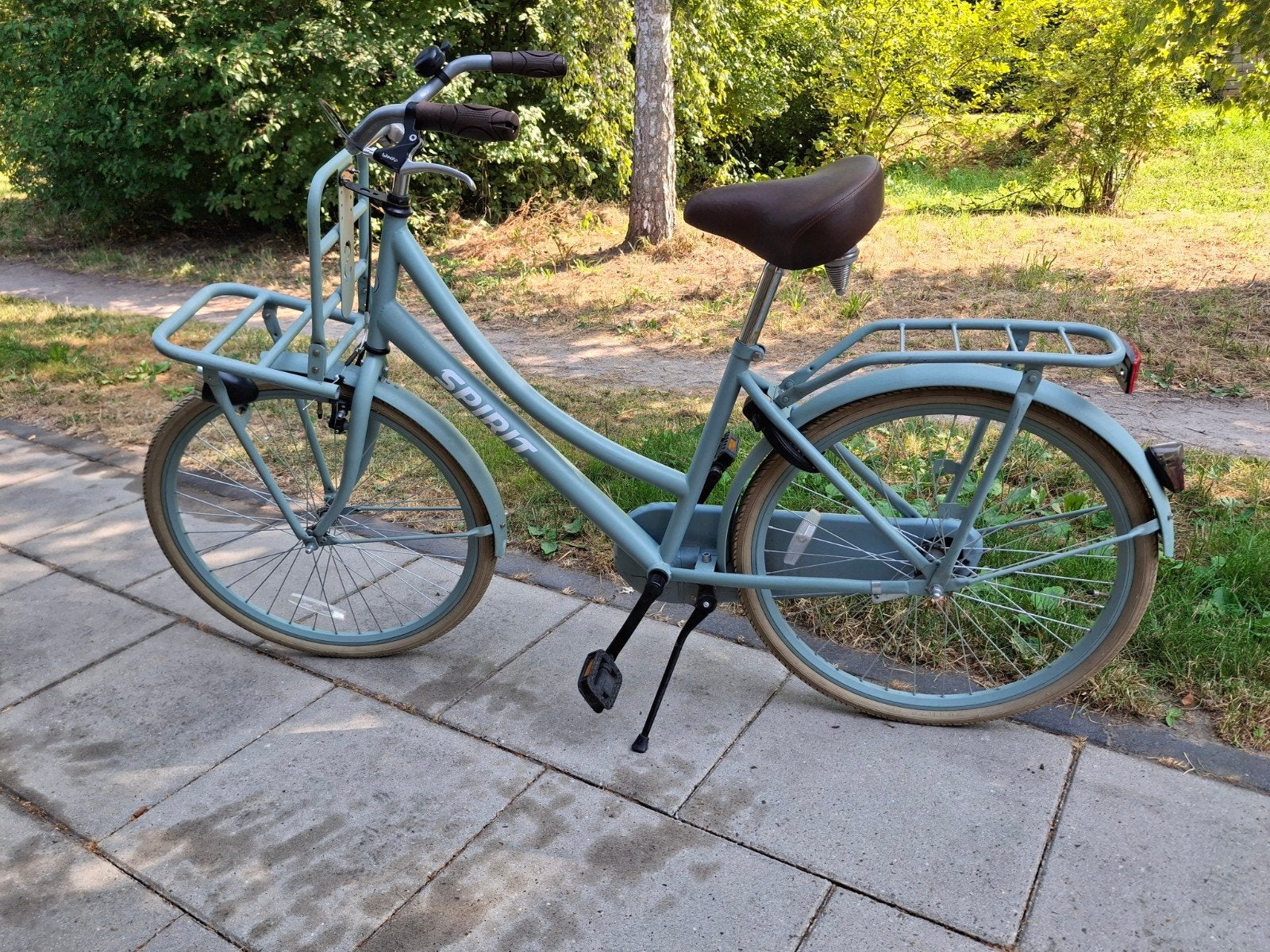 Meisjesfiets Spirit met voordrager, Ophalen, Velgrem, Handrem, Spirit