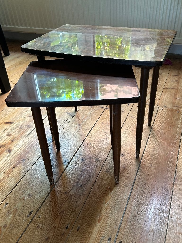 Leuke vintage planten tafeltjes, Ophalen, Minder dan 45 cm, Minder dan 55 cm, Gebruikt