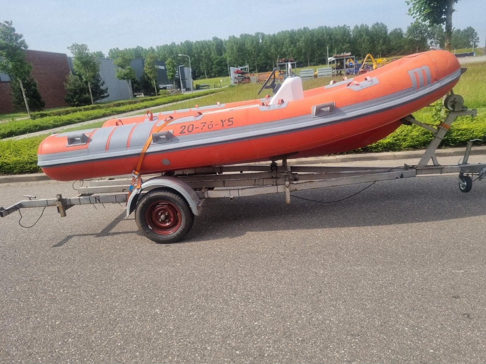 Rib 480 console boot + trailer, Watersport en Boten, Rubberboten, Ophalen, Aluminium
