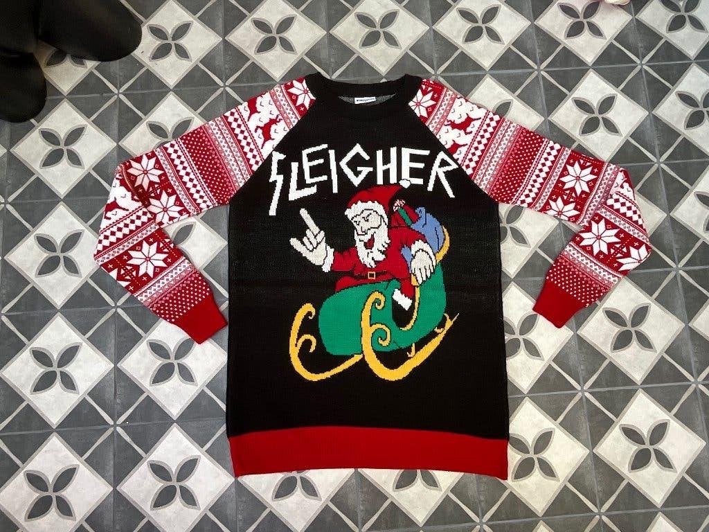 Sleigher Santa Christmas jumper / Ugly Christmas Sweater S, Nieuw, Ophalen of Verzenden, Foto of Kaart, TRUI