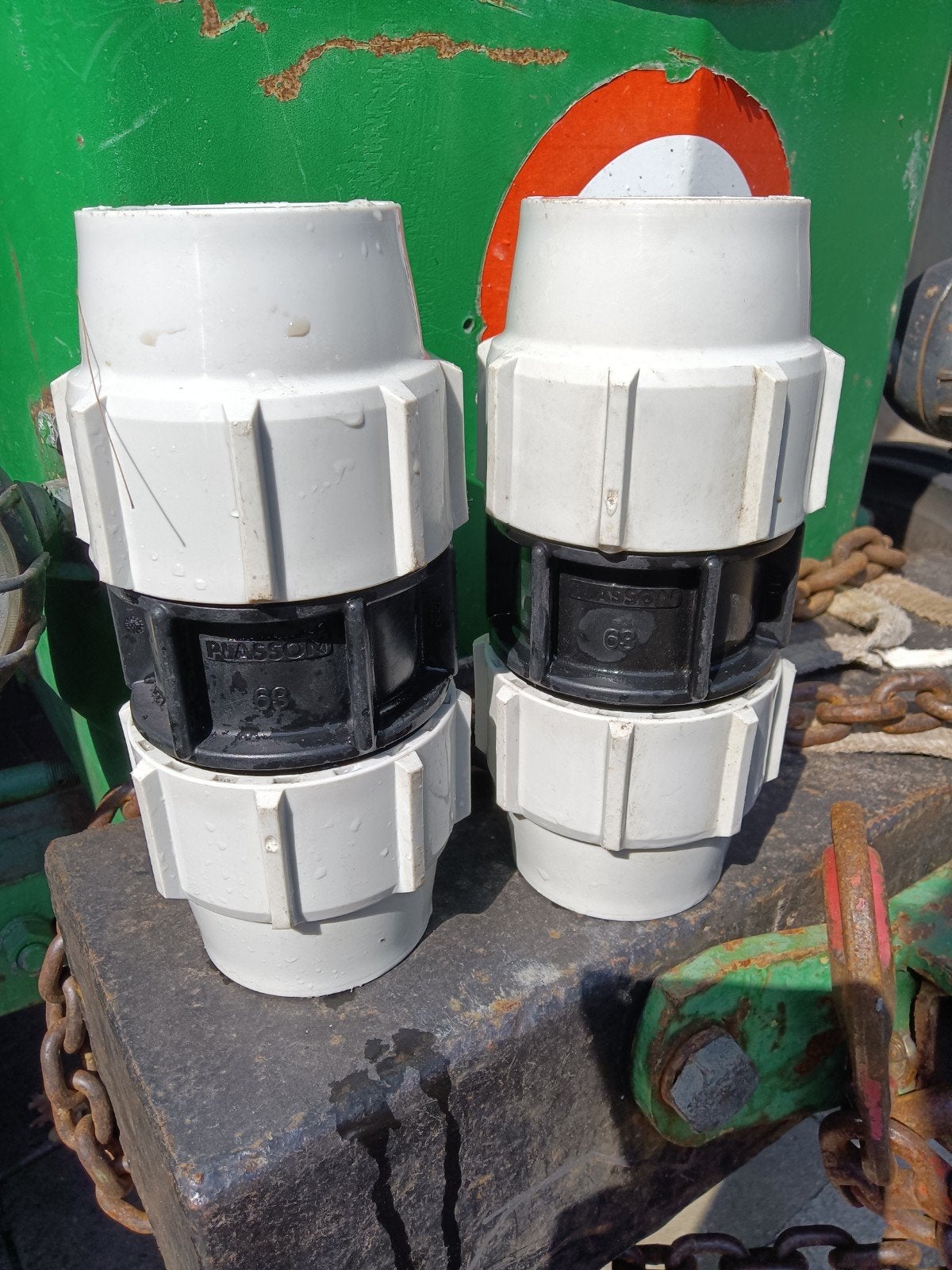Tyleen koppelingen 63 mm - 8 stuks, Ophalen, Overige materialen, Overige typen, Nieuw